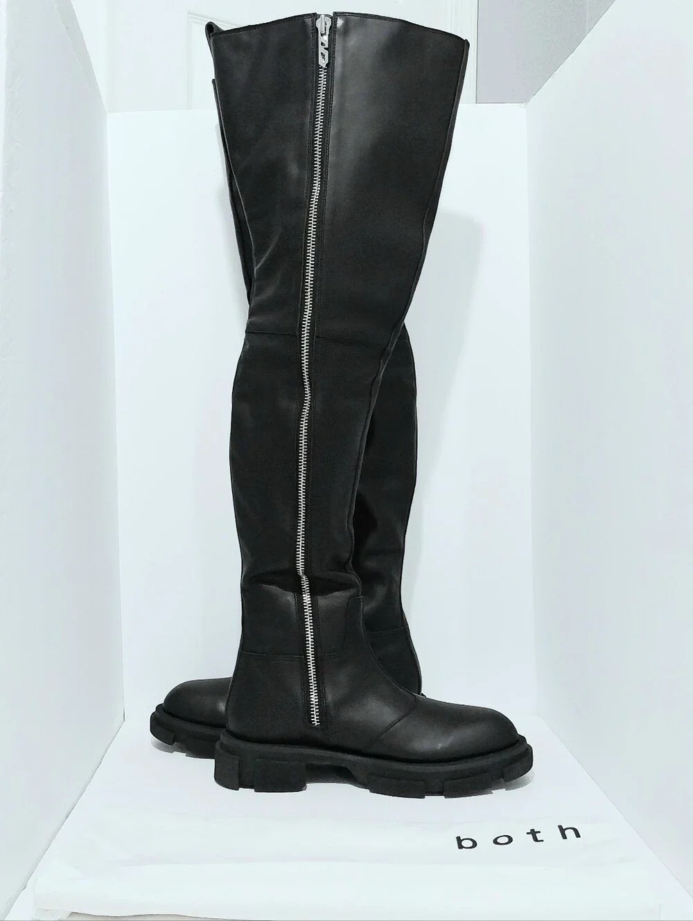 Both Paris GAO Piercing Thigh High Boots, NEW, Size 42|US 11